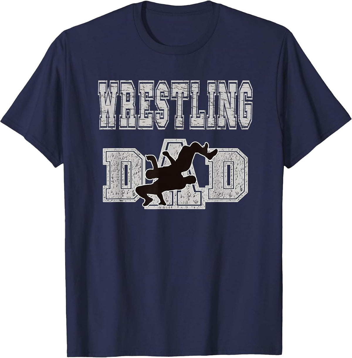 Wrestling Dad Shirt Take Down Wrestling Move Shirt T-Shirt - Navy Blue