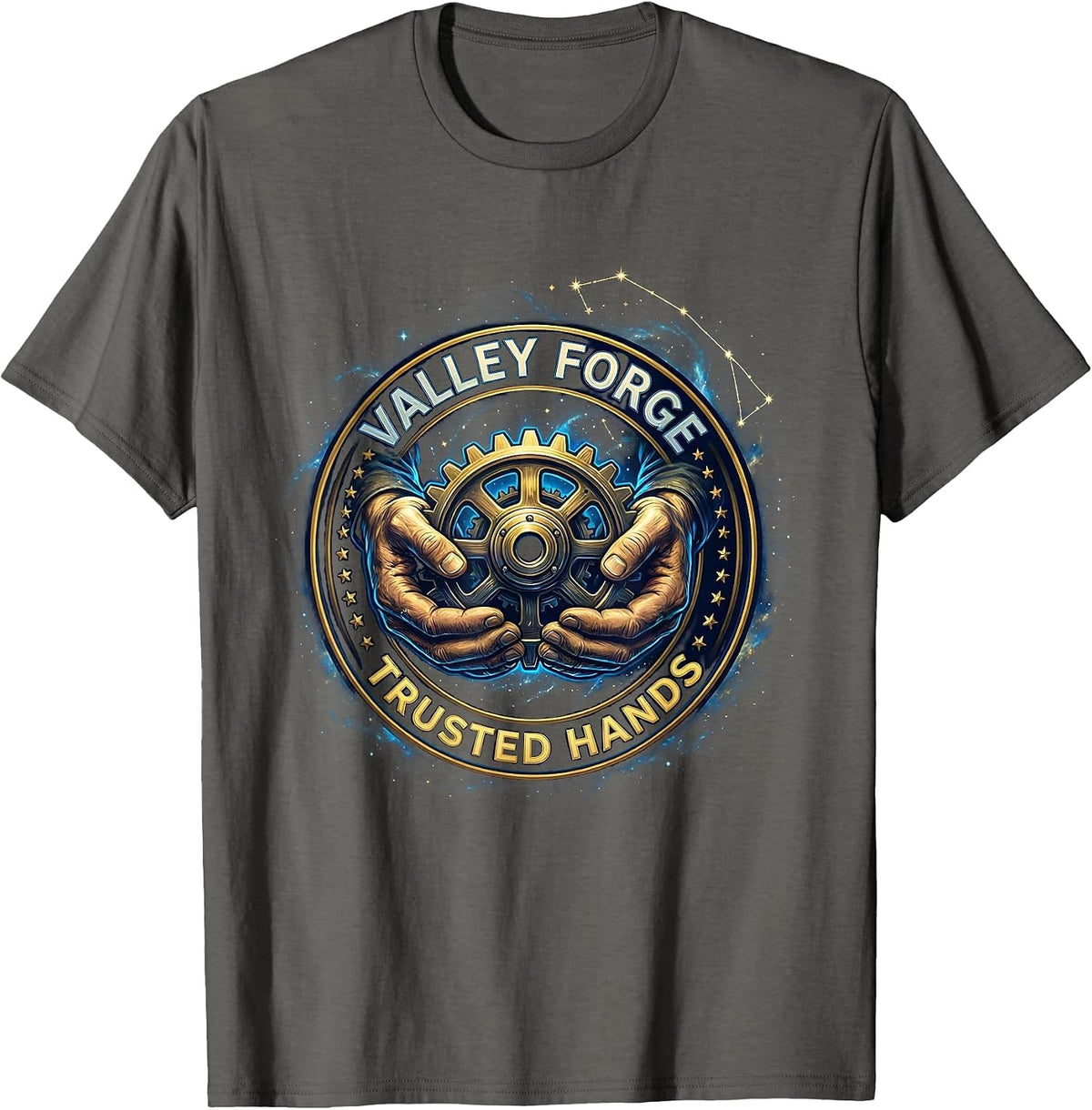 Men's Valley Forge Trusted Hands Automotive Design T-Shirt - Asphalt Grey