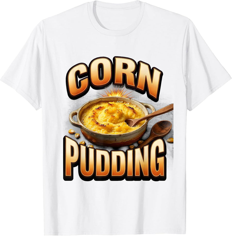 Men's Corn Pudding Bootleg 90's Rap Rock Vintage Funny T-Shirt - White
