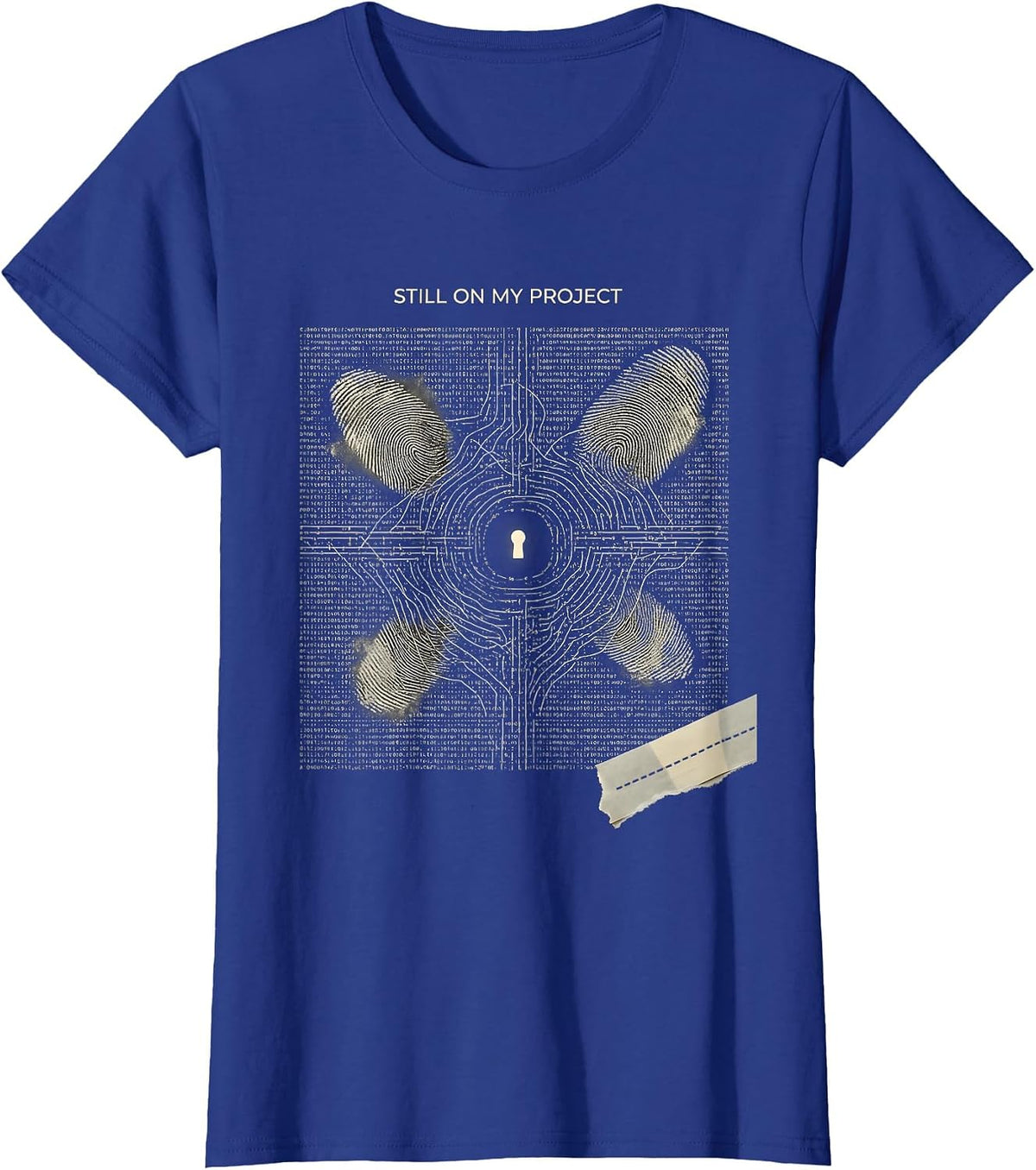 Women's Still On My Project Funny Rock Climbing Bouldering Pun T-Shirt - Royal Blue