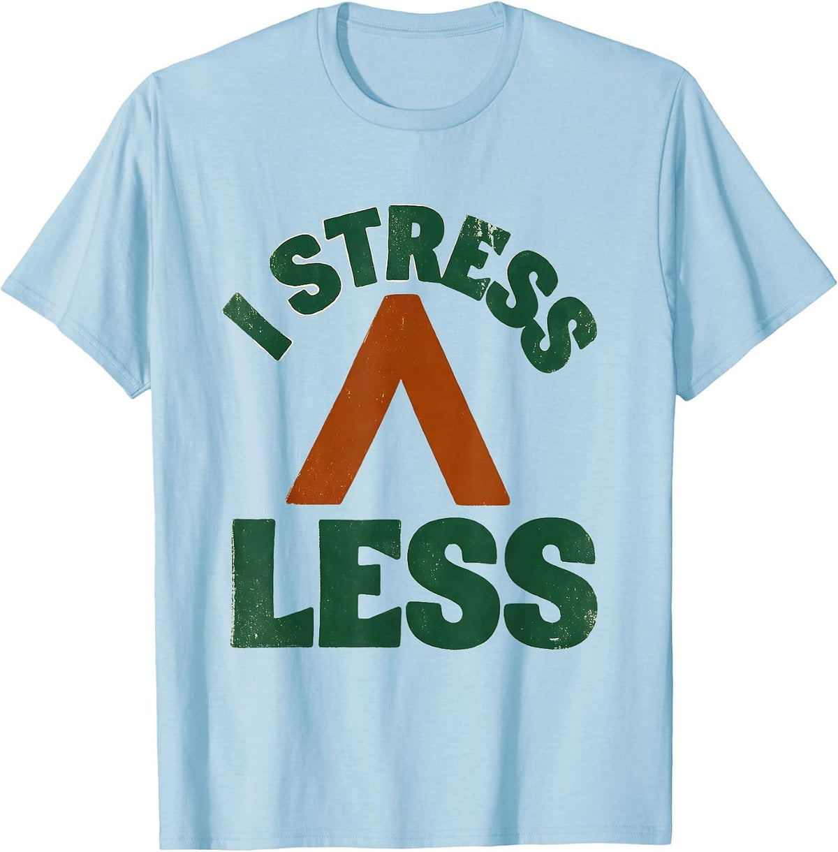 Men's I Stress Less Vintage Dyslexia Awareness Reading Teacher T-Shirt - Baby Blue