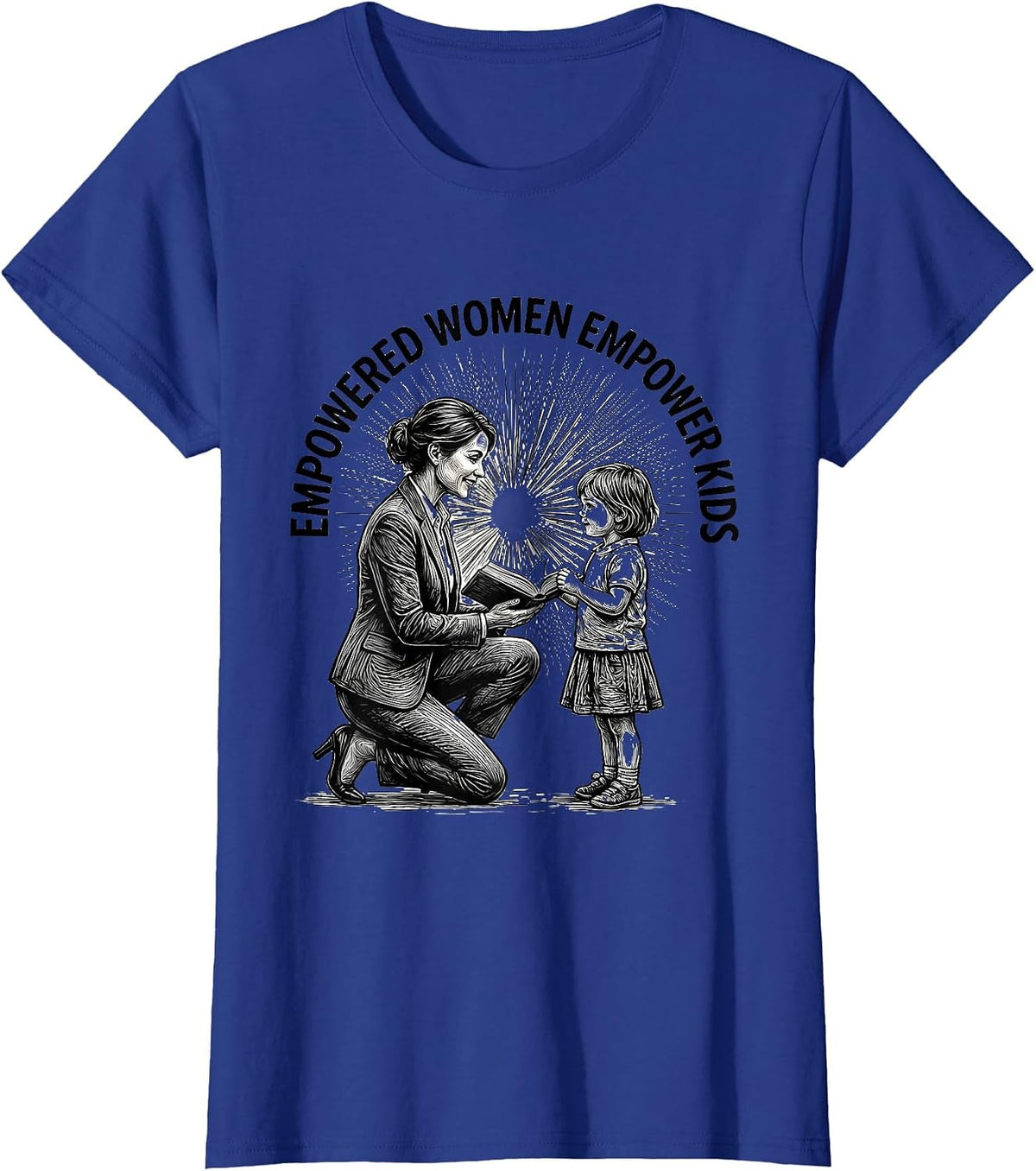 Women's Empowered Women Empower Kids Paraprofessional T-Shirt - Royal Blue
