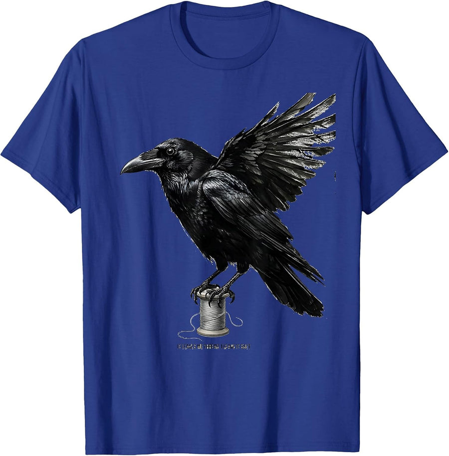It Leaves Me Thread I Leave It Suet Funny Crow Lover Pun T-Shirt - Royal Blue