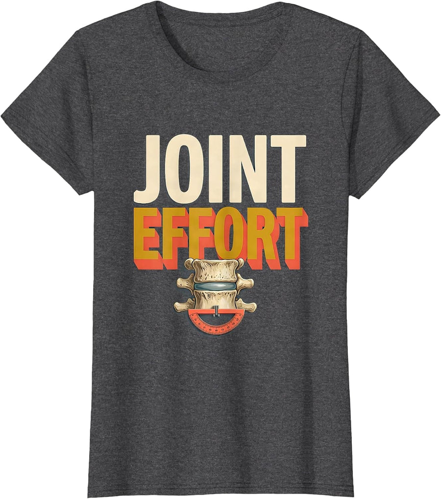 Women's Joint Effort Physical Therapist Occupational Therapist Rehab T-Shirt - Dark Heather Grey