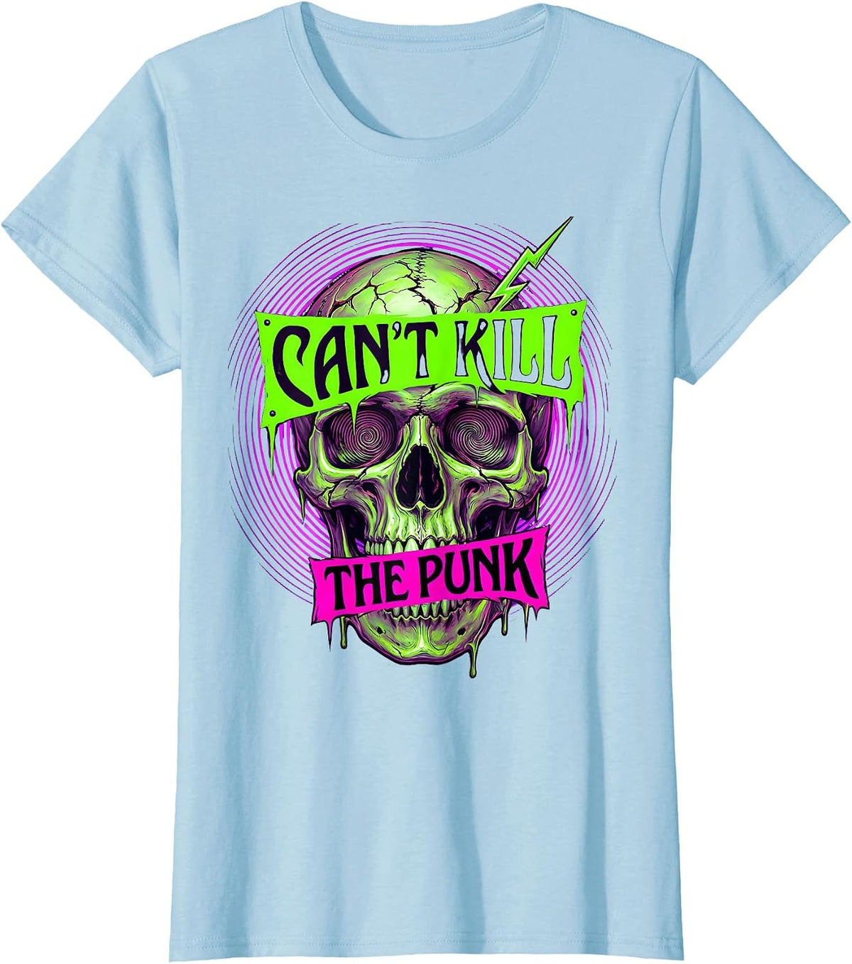 Can't Kill The Punk Rock Graphic Design T-Shirt - Baby Blue