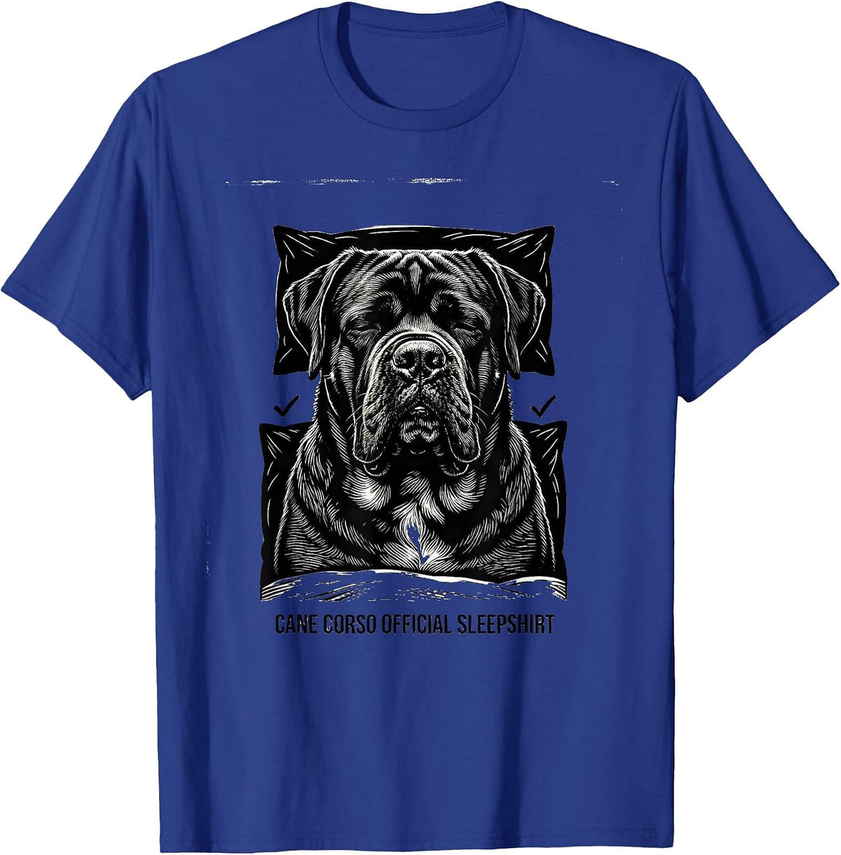 Cane Corso Official Sleepshirt Dog Lover Pajamas Nightgown T-Shirt - Royal Blue