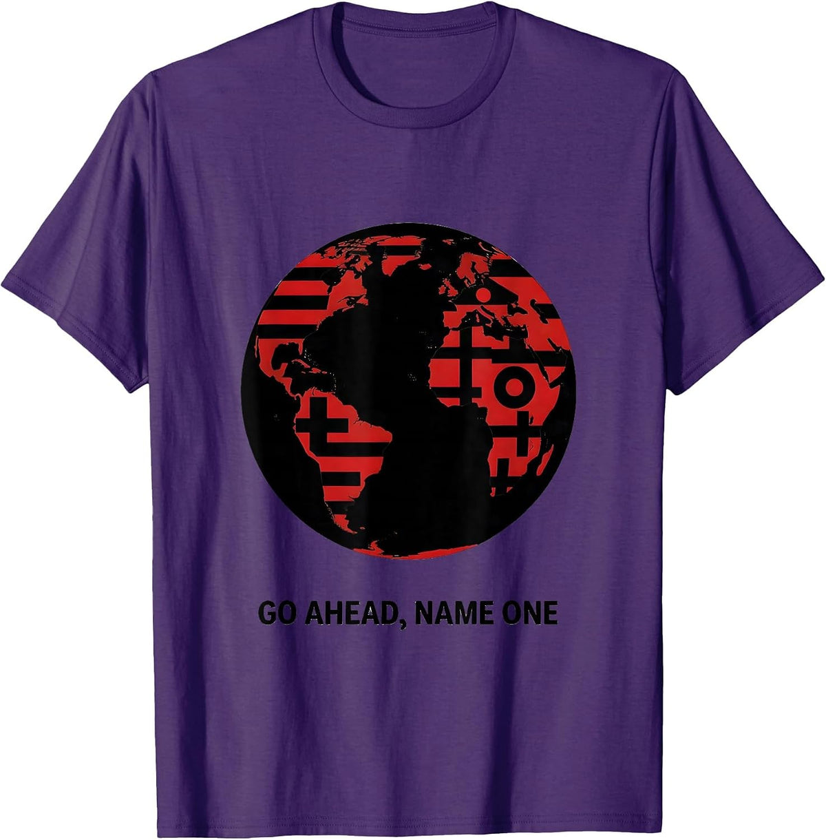Men's Go Ahead Name One World Flags Geography Lover Gift T-Shirt - Purple