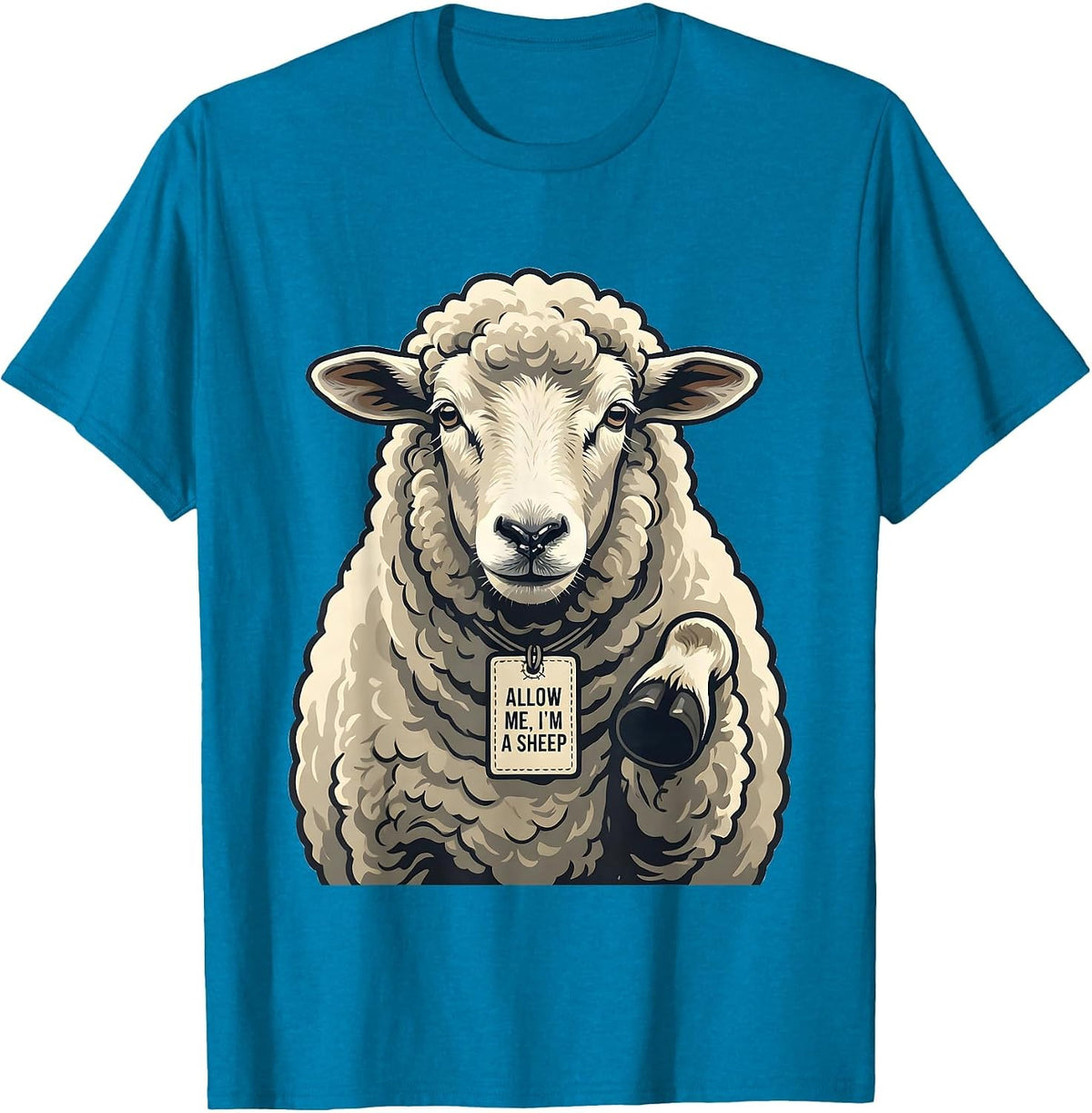 Allow Me, I'm A Sheep Funny Sheep Costume Halloween Party T-Shirt - Sapphire Blue