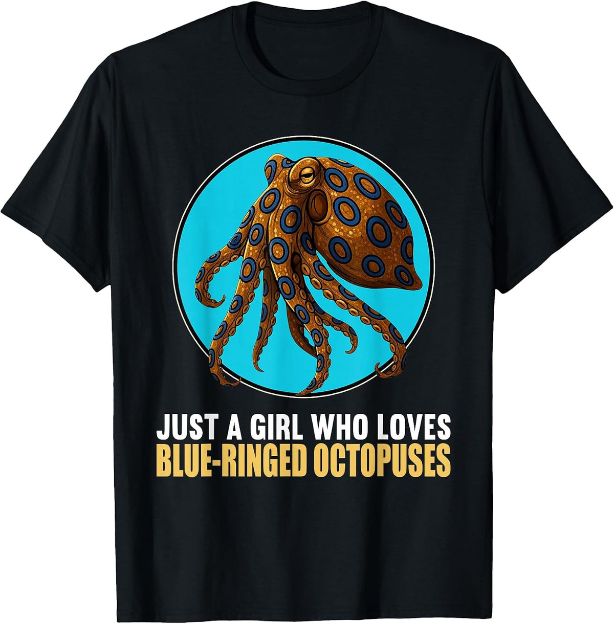 Blue-Ringed Octopuses Blue-Ringed Octopus T-Shirt - Black