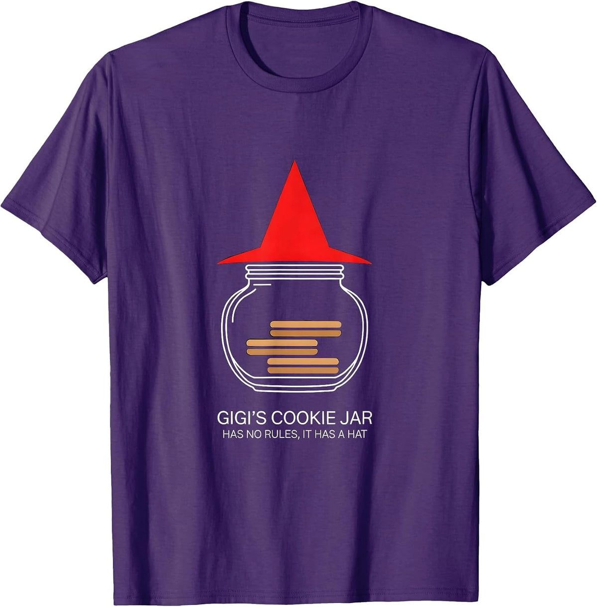 Men's Gigi's Cookie Jar Has No Rules, It Has A Hat Funny T-Shirt - Purple