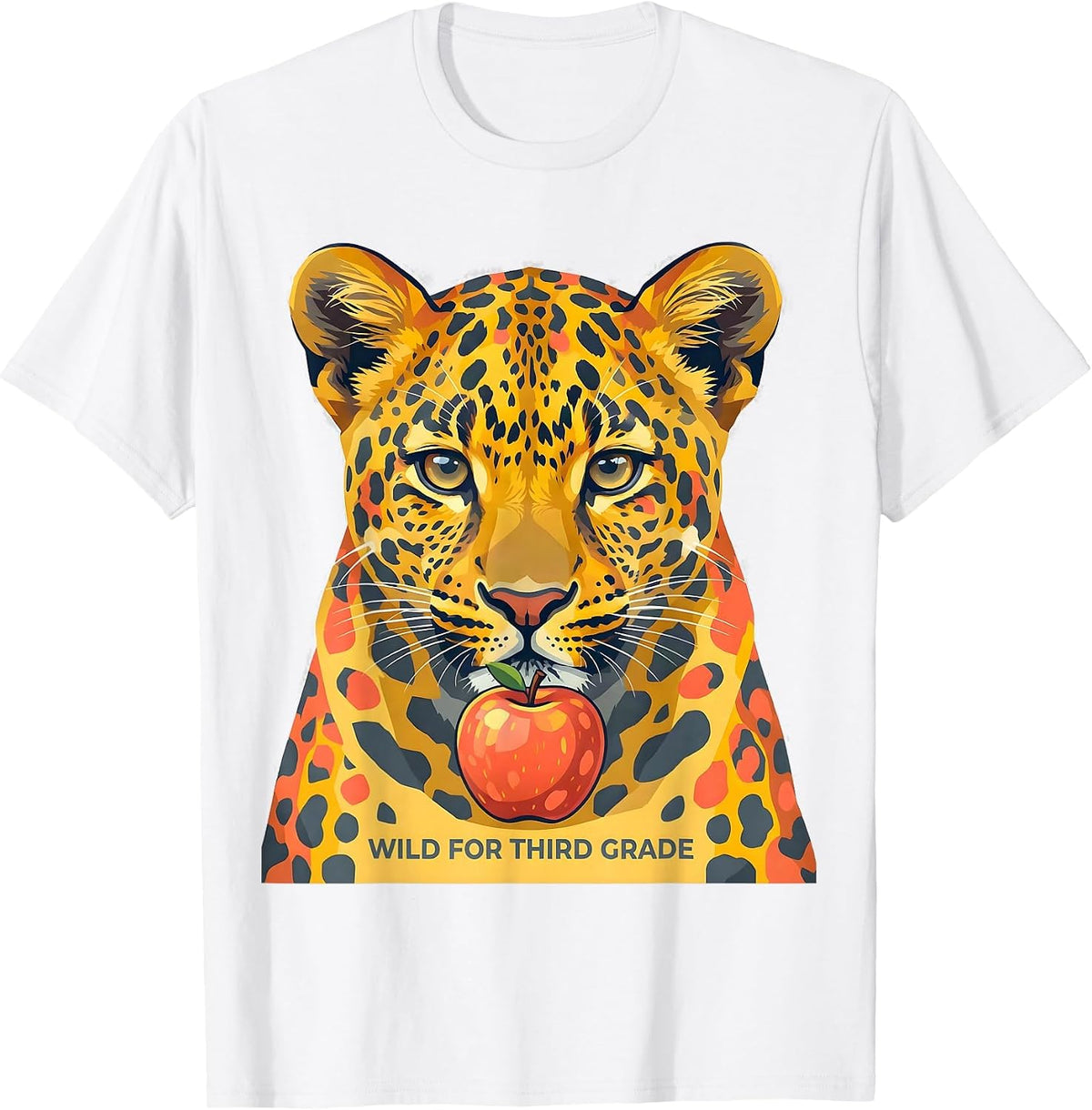 Wild For Third Grade Leopard Teacher Back To School T-Shirt - White