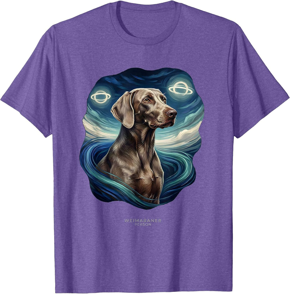 Men's Weimaraner Person Vintage Dog Breed Tribute Gift T-Shirt - Purple Heather