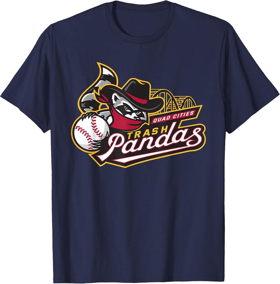 Quad Cities River Bandits/Trash Pandas T-Shirt - Navy Blue