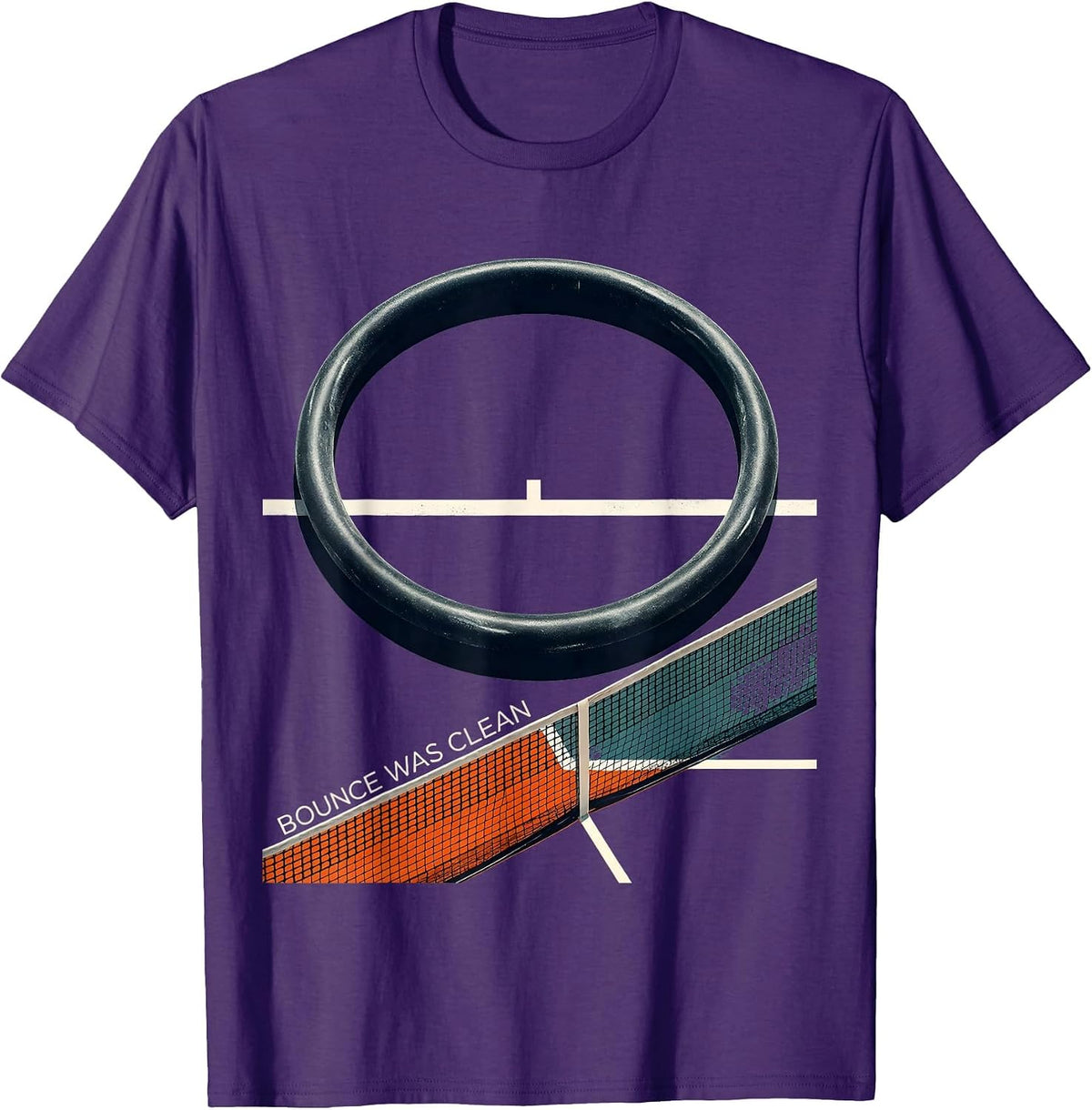 Men's Bounce Was Clean Funny Tennis Player Humor Gift T-Shirt - Purple