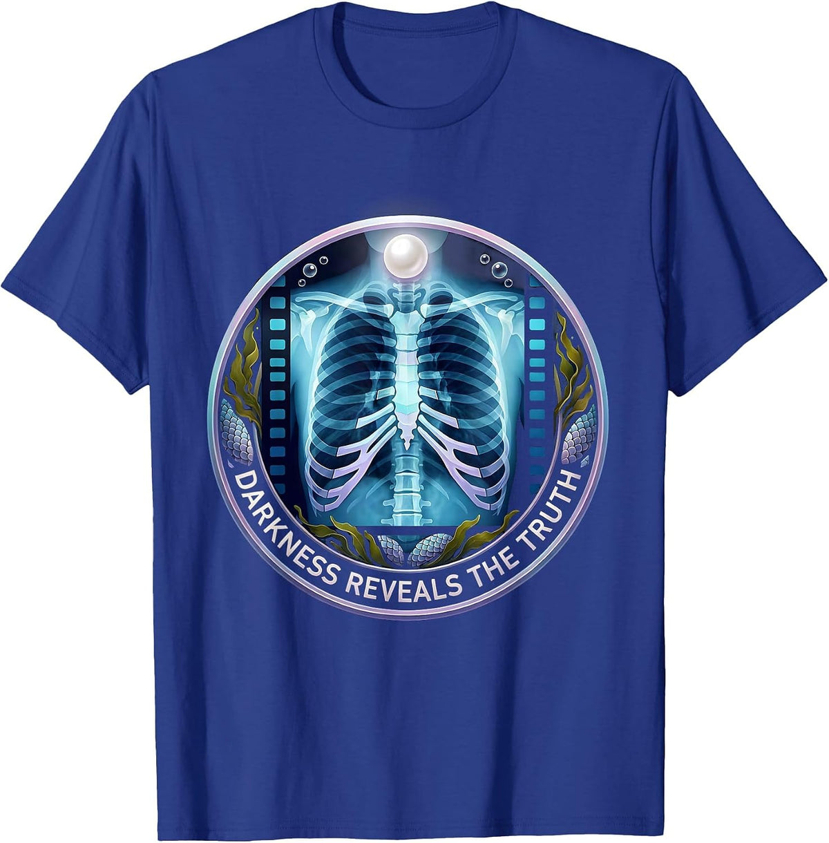 Men's Darkness Reveals The Truth Radiology Design T-Shirt - Royal Blue