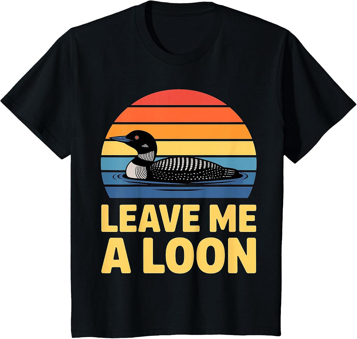 Leave Me A Loon Duck T-Shirt - Black