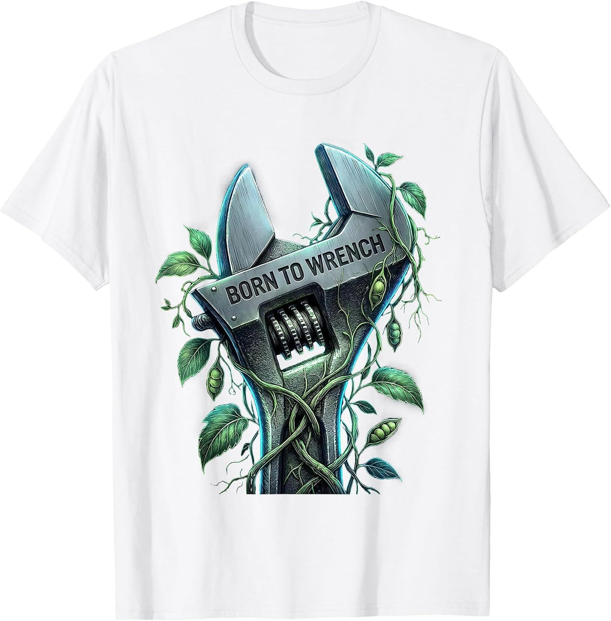 Men's Born to Wrench Valley Forge Automotive Design T-Shirt - White
