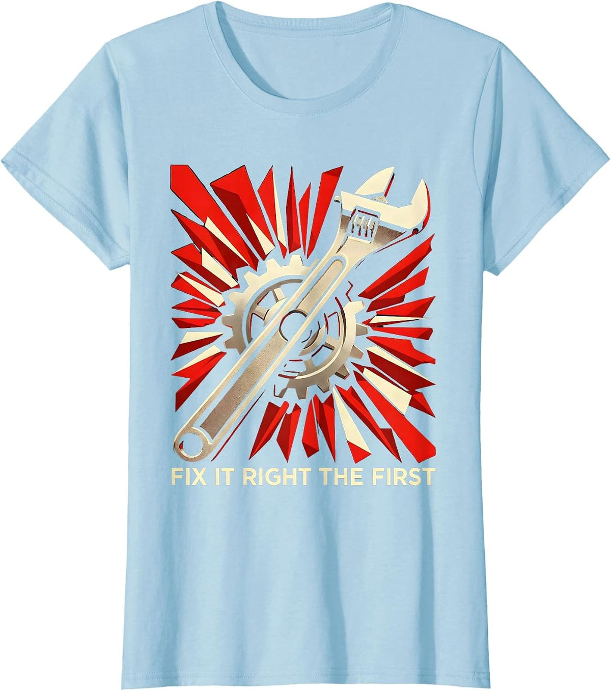 Valley Forge Automotive Fix It Right the First Time T-Shirt - Baby Blue