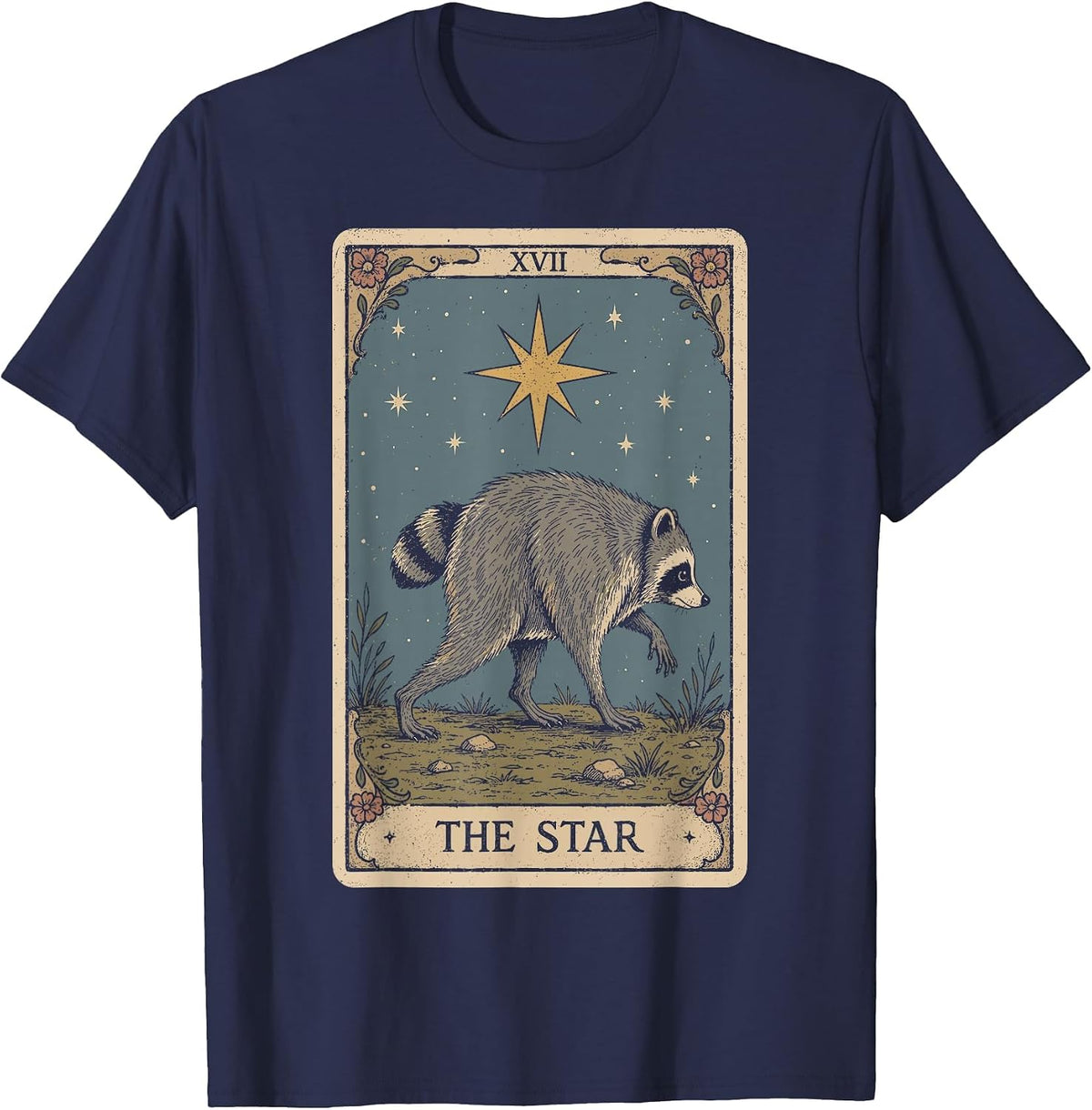 Jimothy The Star Tarot Card T-Shirt - Navy Blue
