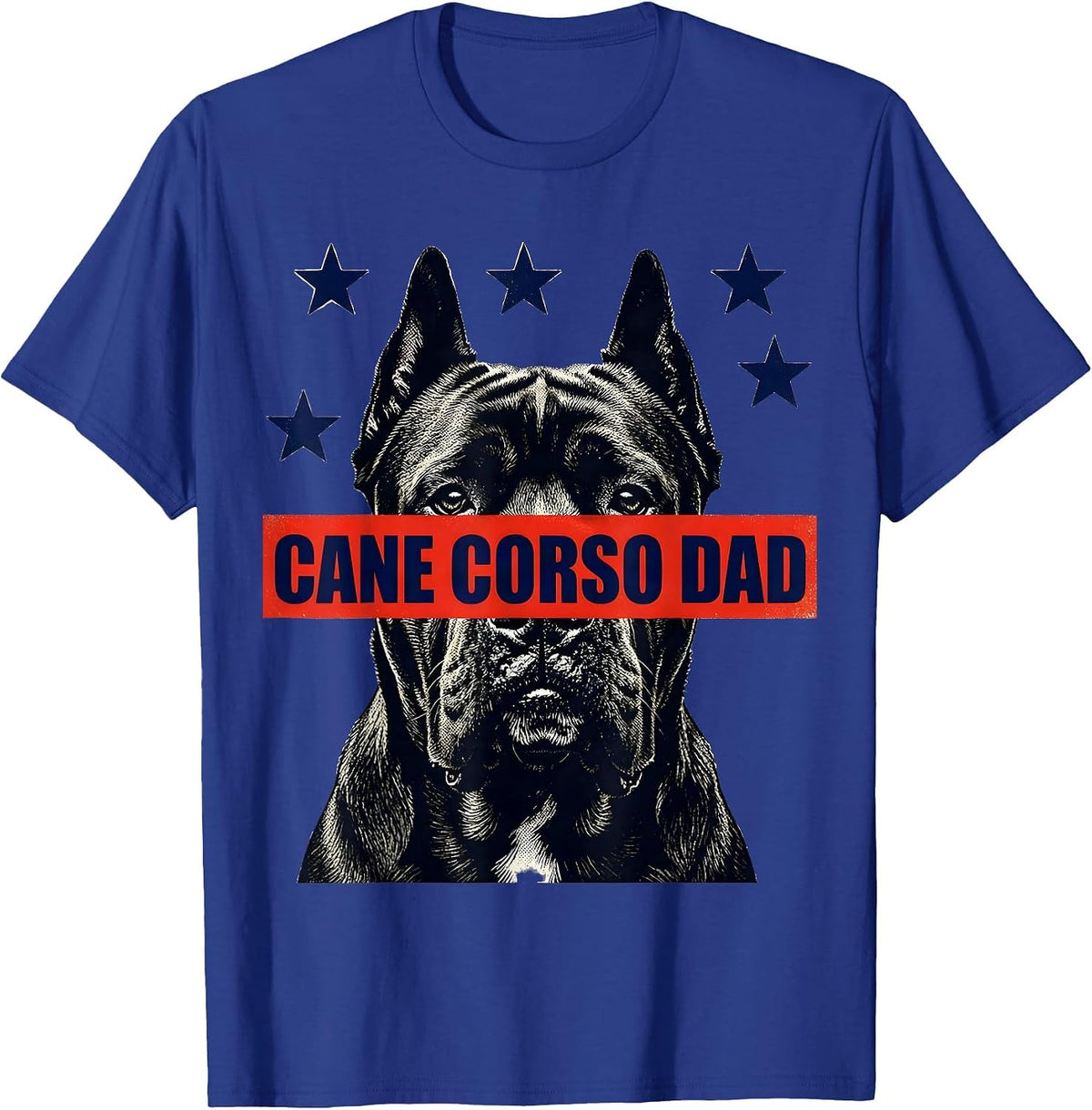 Cane Corso Dad Patriotic Dog Breed Pride 4th Of July T-Shirt - Royal Blue