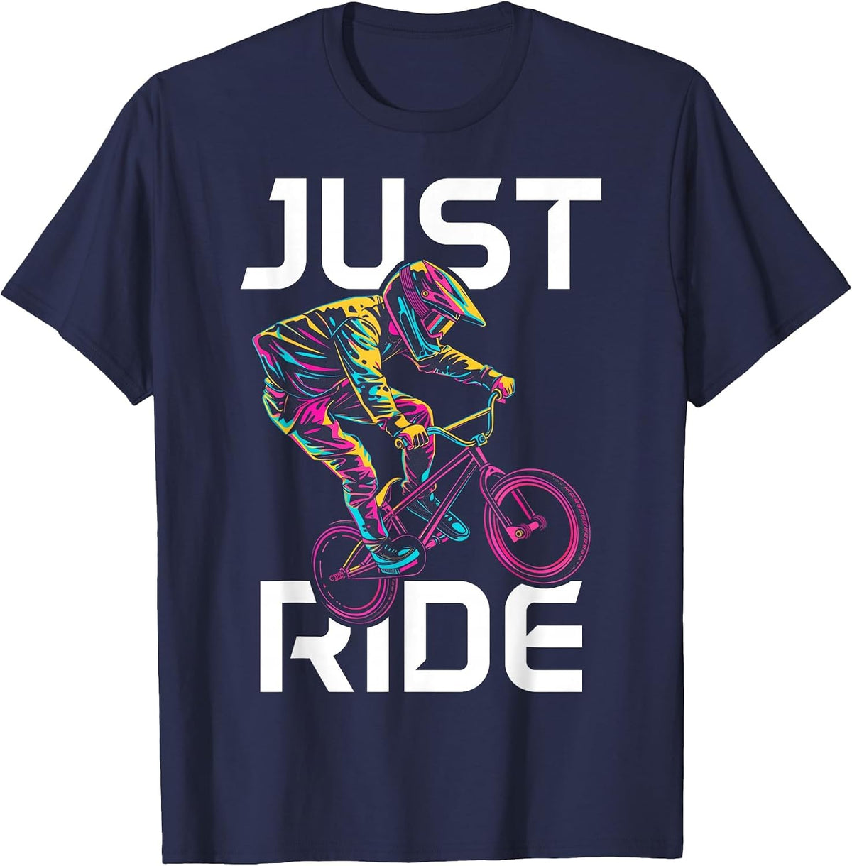 BMX Just Ride T-Shirt - Navy Blue
