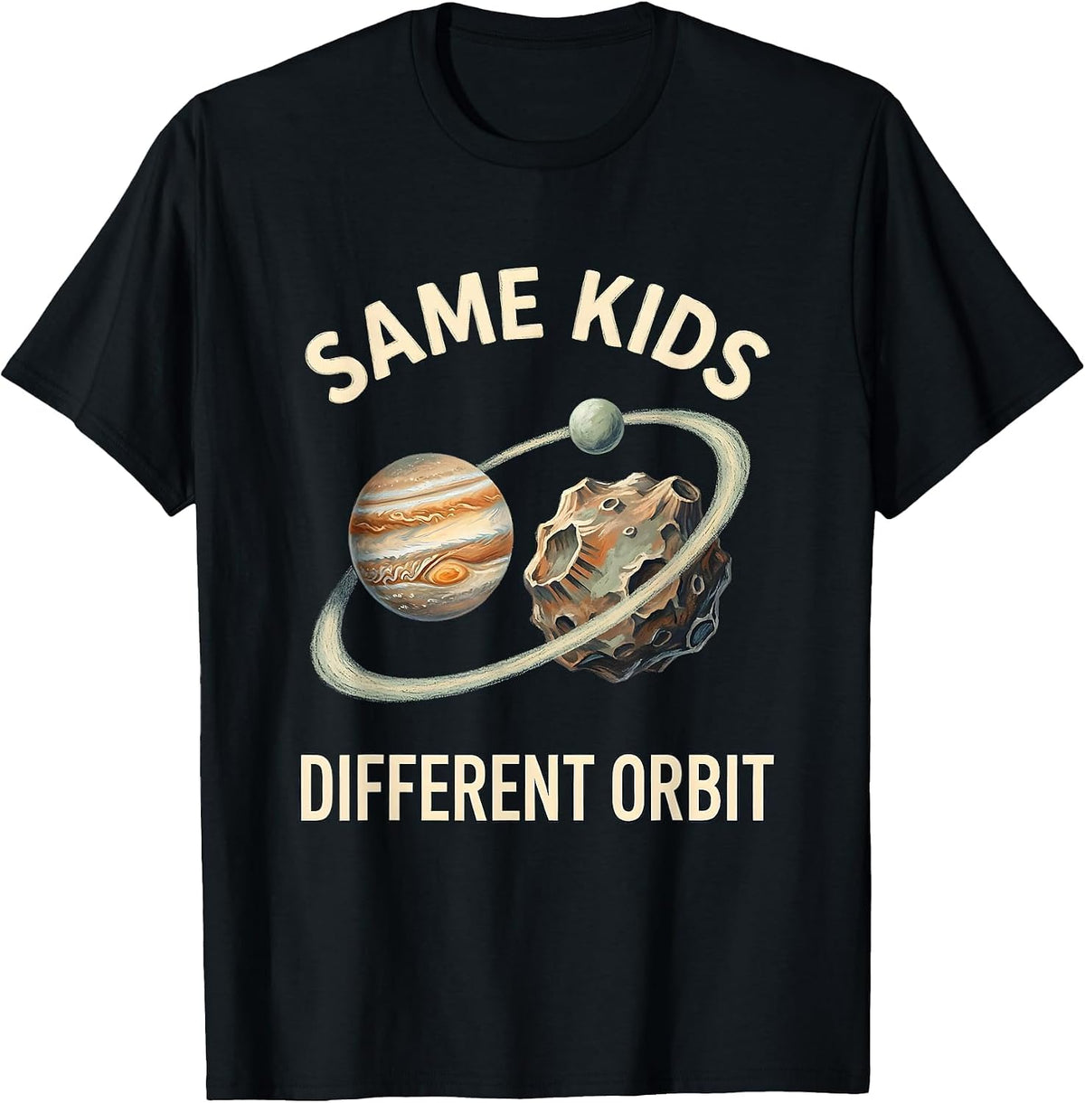 Men's Same Kids Different Orbit Storybook Neurodiverse Universe T-Shirt - Black