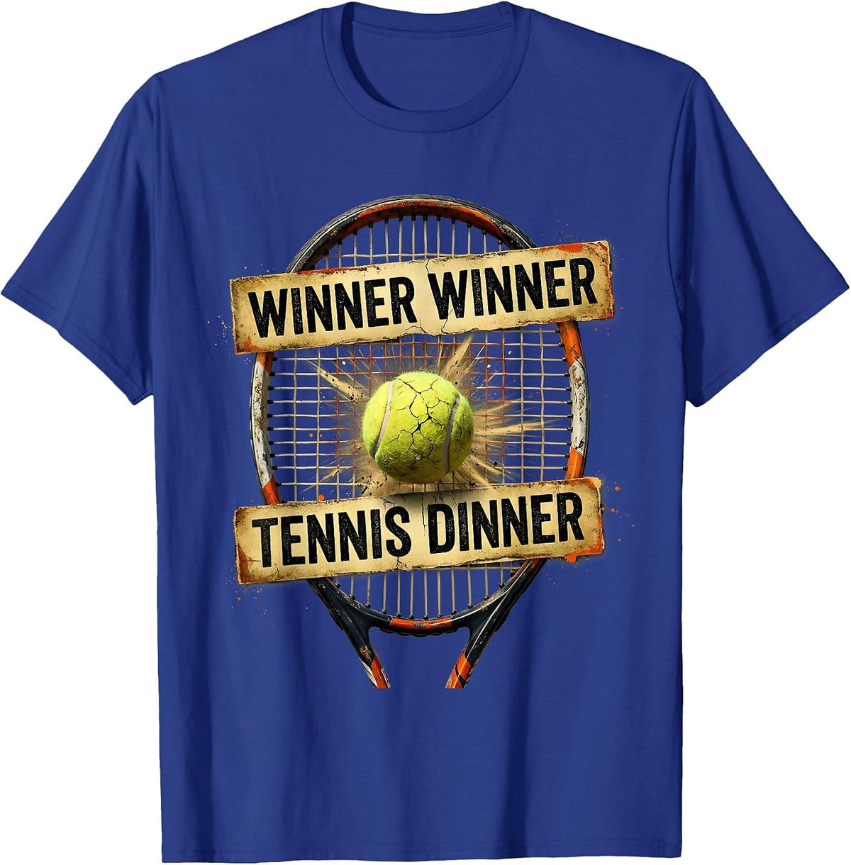 Winner Winner Tennis Dinner Funny Tennis Design T-Shirt - Royal Blue