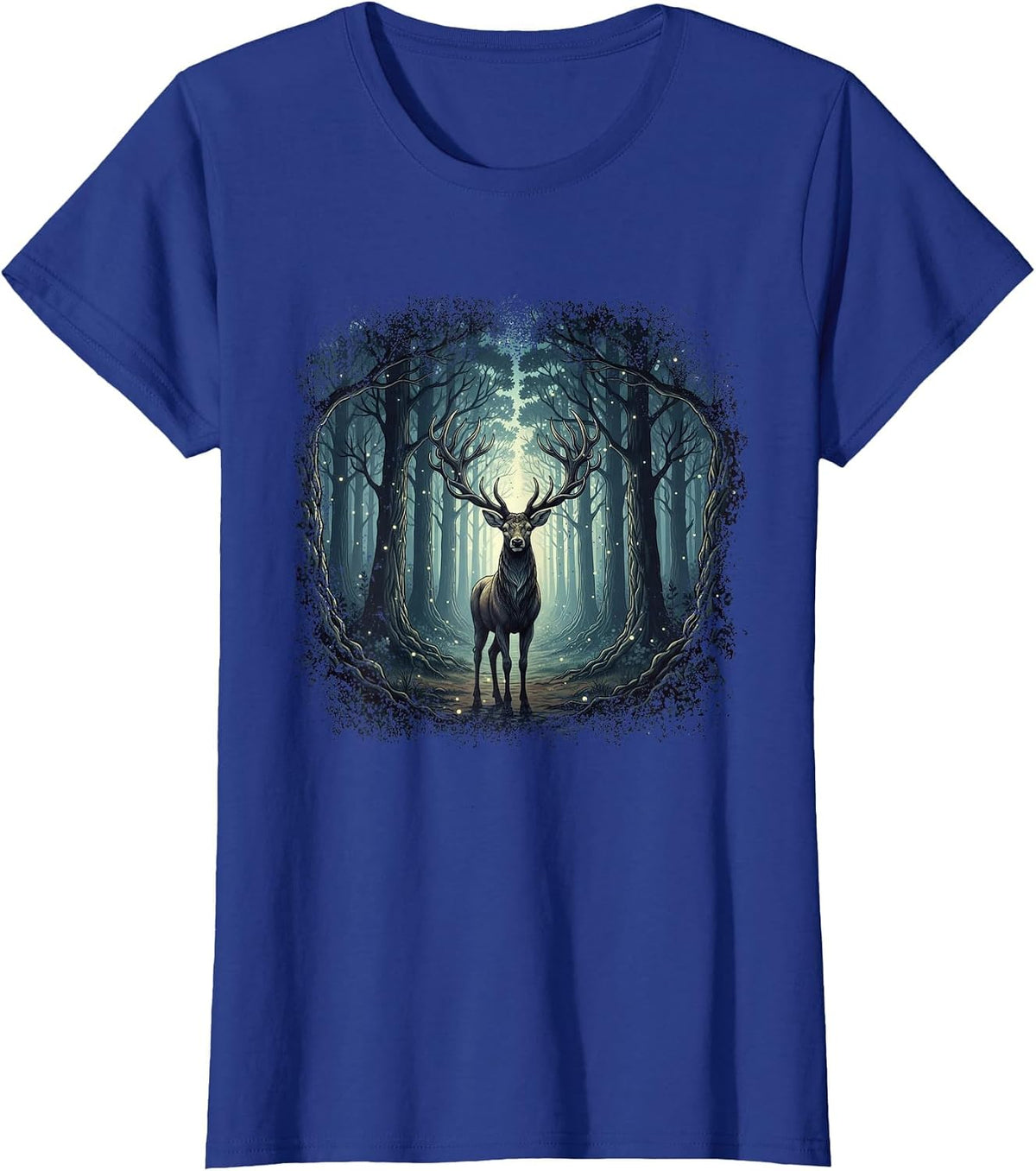Forest Deer - Buck Hunting Lover Big Game Hunter T-Shirt - Royal Blue