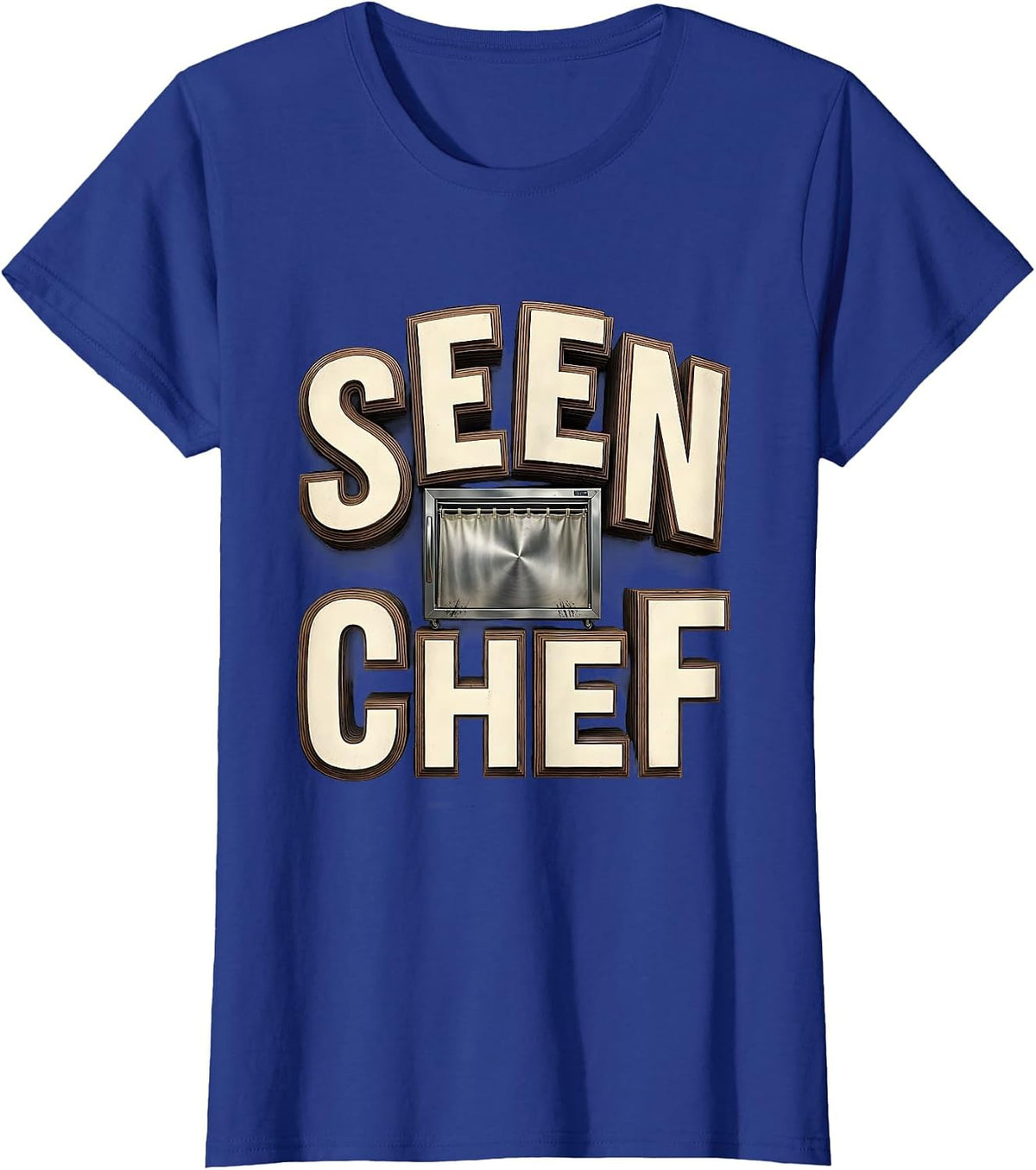 Women's Seen Chef Funny Kitchen Slang Chef Gift for Cooks T-Shirt - Royal Blue