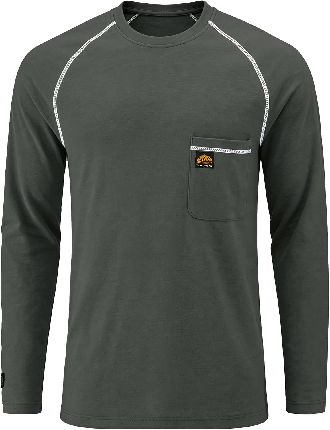 FR Shirts for Men 6.5oz Flame Resistant Long Sleeve Shirt NFPA 2112/CAT2 - Olive Green