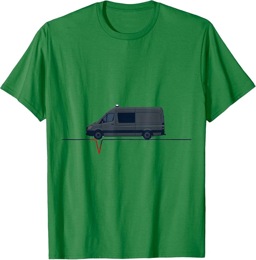 Men's Ambulance ECG Line Funny EMT Paramedic Dark Humor T-Shirt - Kelly Green