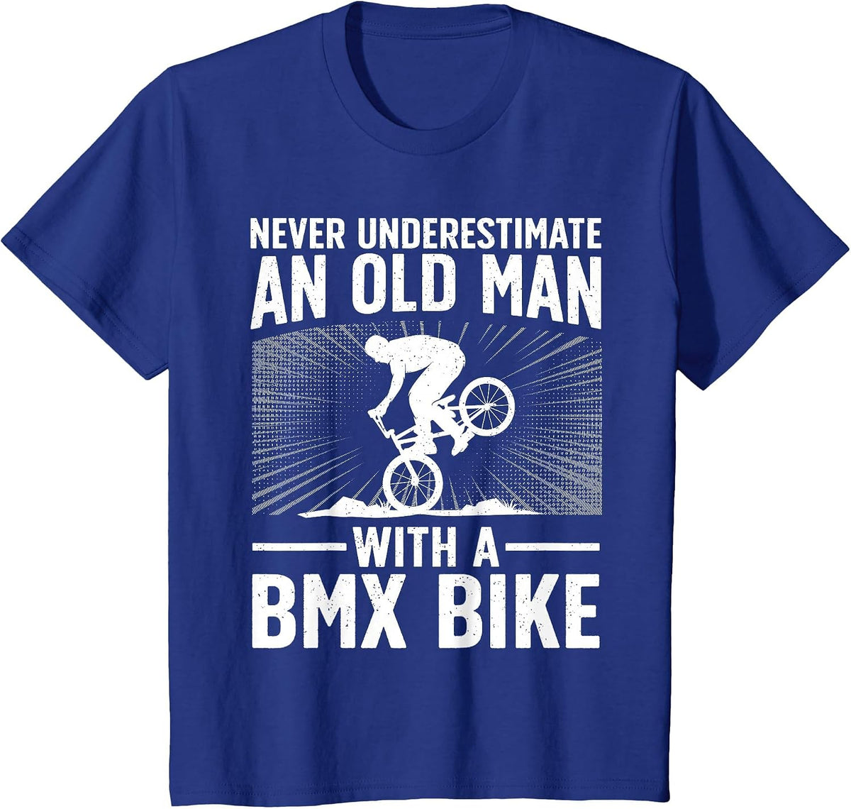 Cool BMX Bike Design for Grandpa Men BMX Bike Rider Lover T-Shirt - Royal Blue
