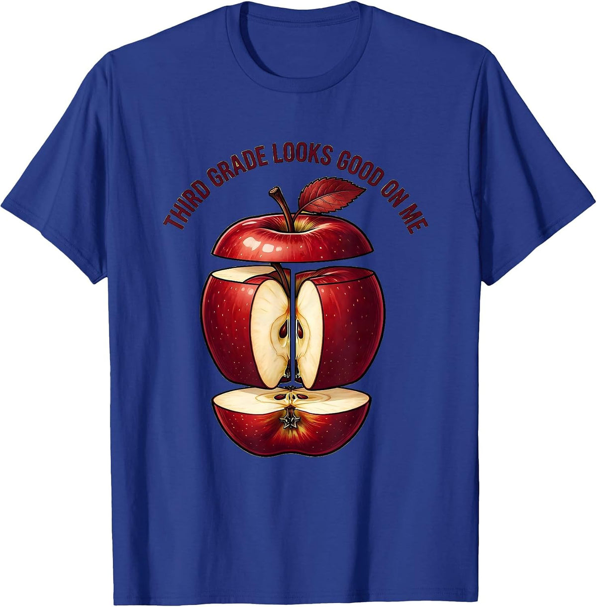 Men's Third Grade Looks Good On Me Teacher Design T-Shirt - Royal Blue