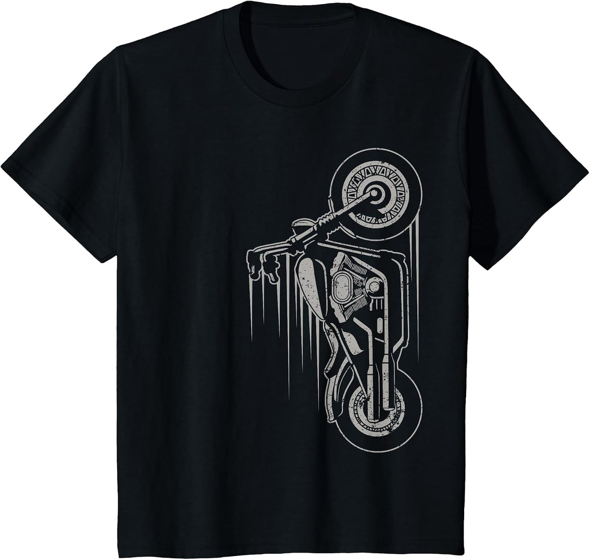 Low Rider Chopper Bike Motorcycle Rider Biker Men Husband T-Shirt - Black
