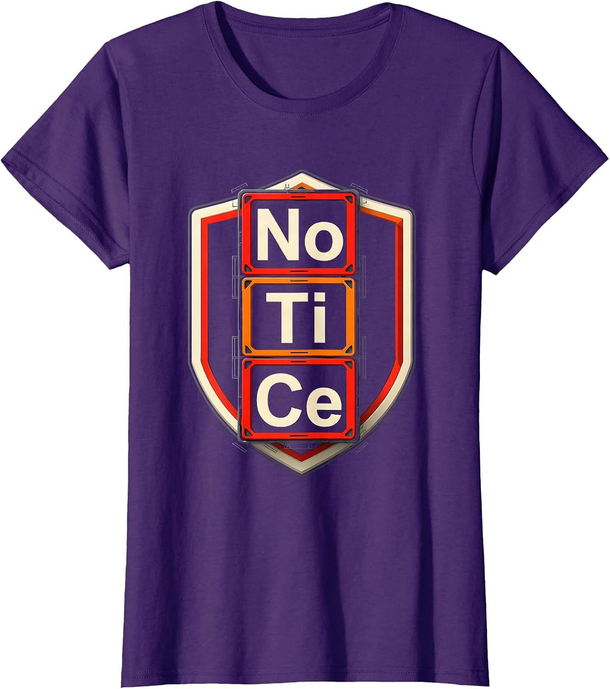 Women's NoTiCe Funny Chemistry Science Teacher Gift Idea T-Shirt - Purple