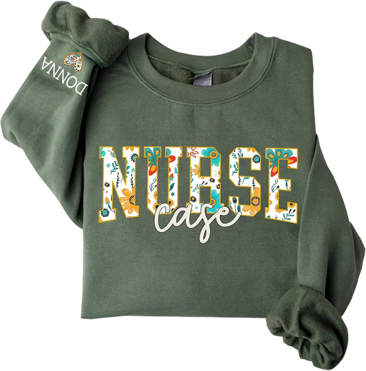 Personalized Nurse Sweatshirt for Women, Custom Name & Specialties (ER, RN, NP, L&D), Nurse Gifts - Nurse Case Manager