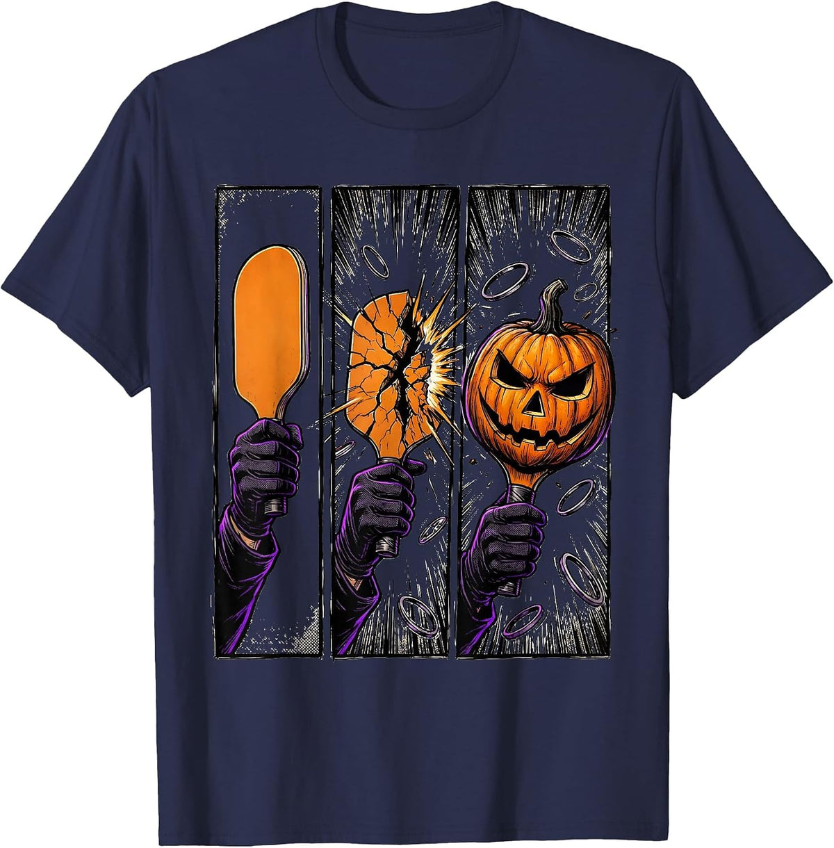 Optical Mask Halloween Optometrist Comic Book Eye Doctor T-Shirt - Navy Blue