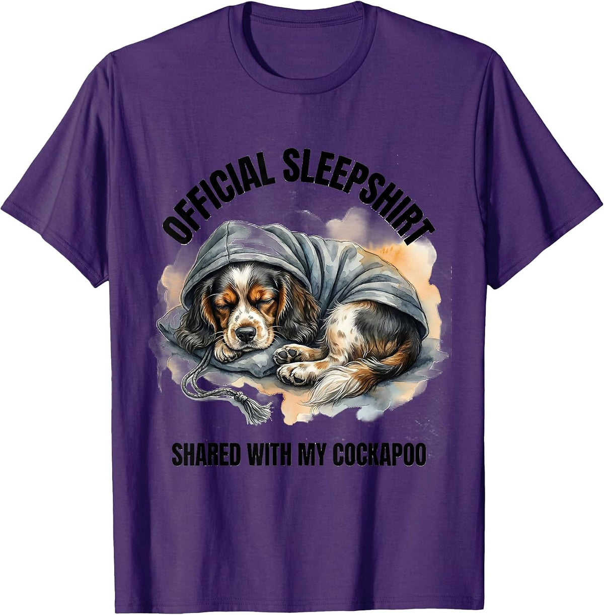 Official Sleepshirt, Shared With My Cockapoo Pet Lover T-Shirt - Purple