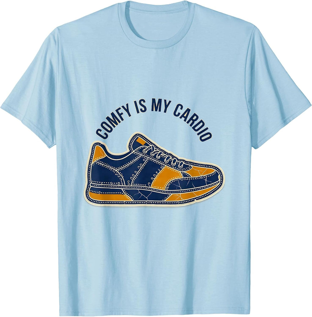Men's Comfy Is My Cardio Athleisure Humor Design T-Shirt - Baby Blue