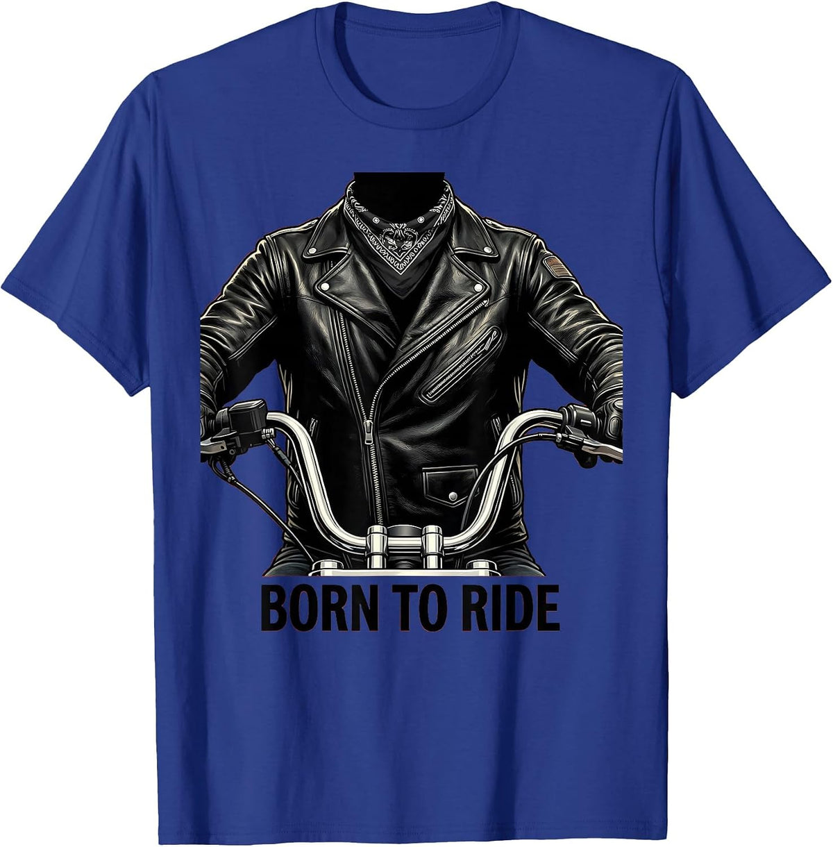 Born to Ride Bike Cycling Graphic Design T-Shirt - Royal Blue