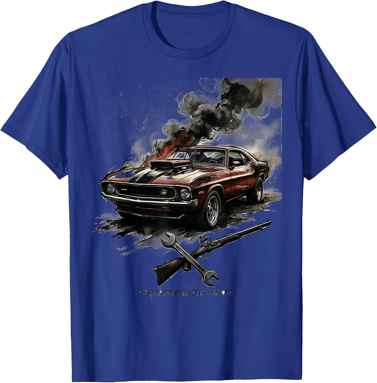 Men's Valley Forge Automotive Where Engines Meet History T-Shirt - Royal Blue