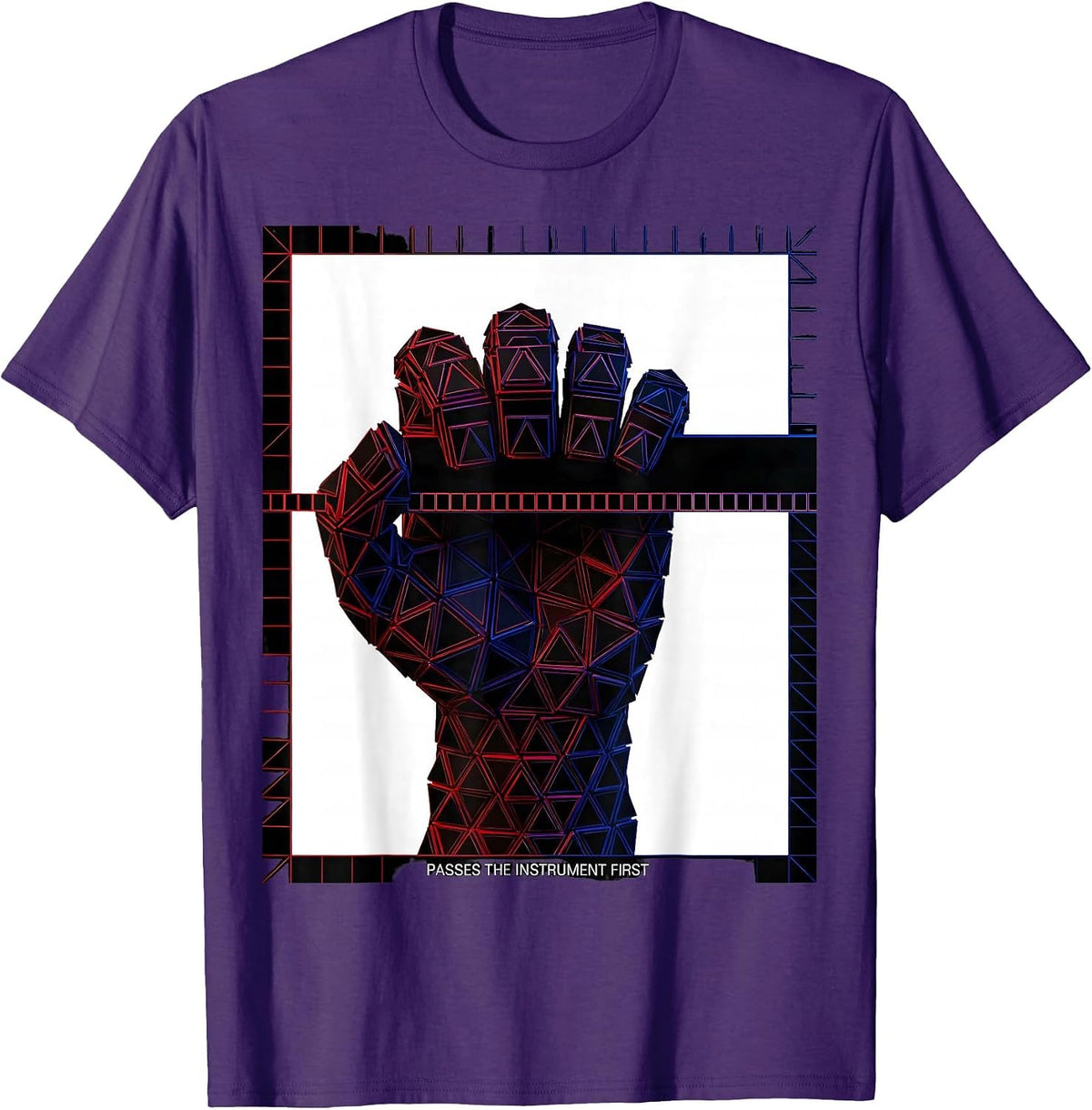 Passes The Instrument First Geometric Surgical Tech Humor T-Shirt - Purple