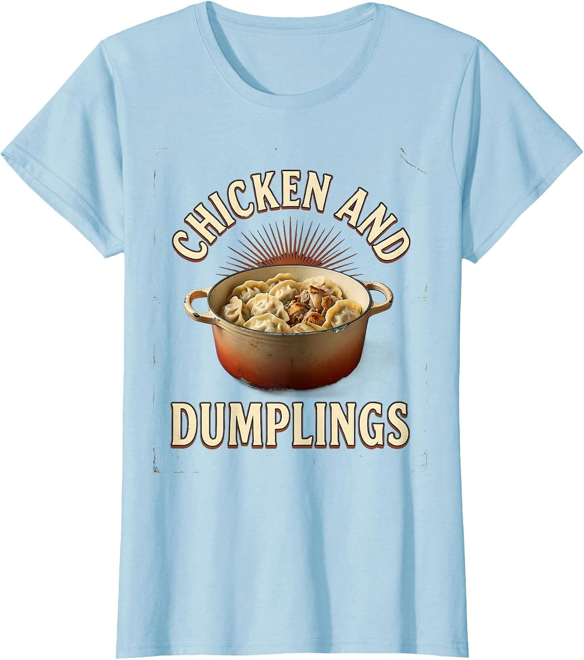 Chicken and Dumplings Bootleg 90's Rap Rock Vintage Funny T-Shirt - Baby Blue