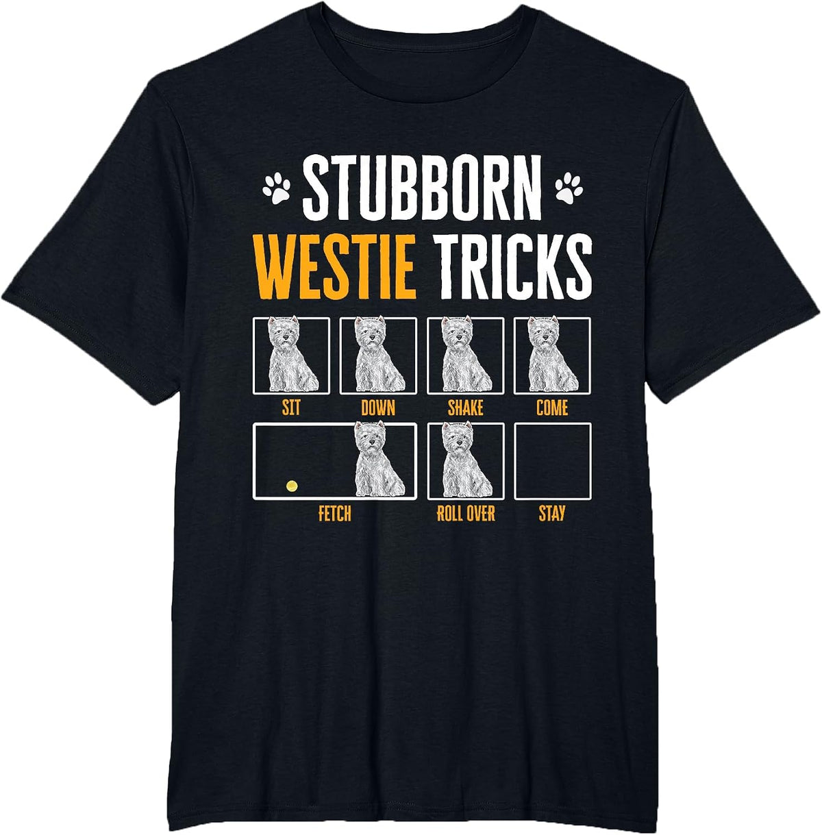 Westie Dog West Highland White Terrier T-Shirt - Black