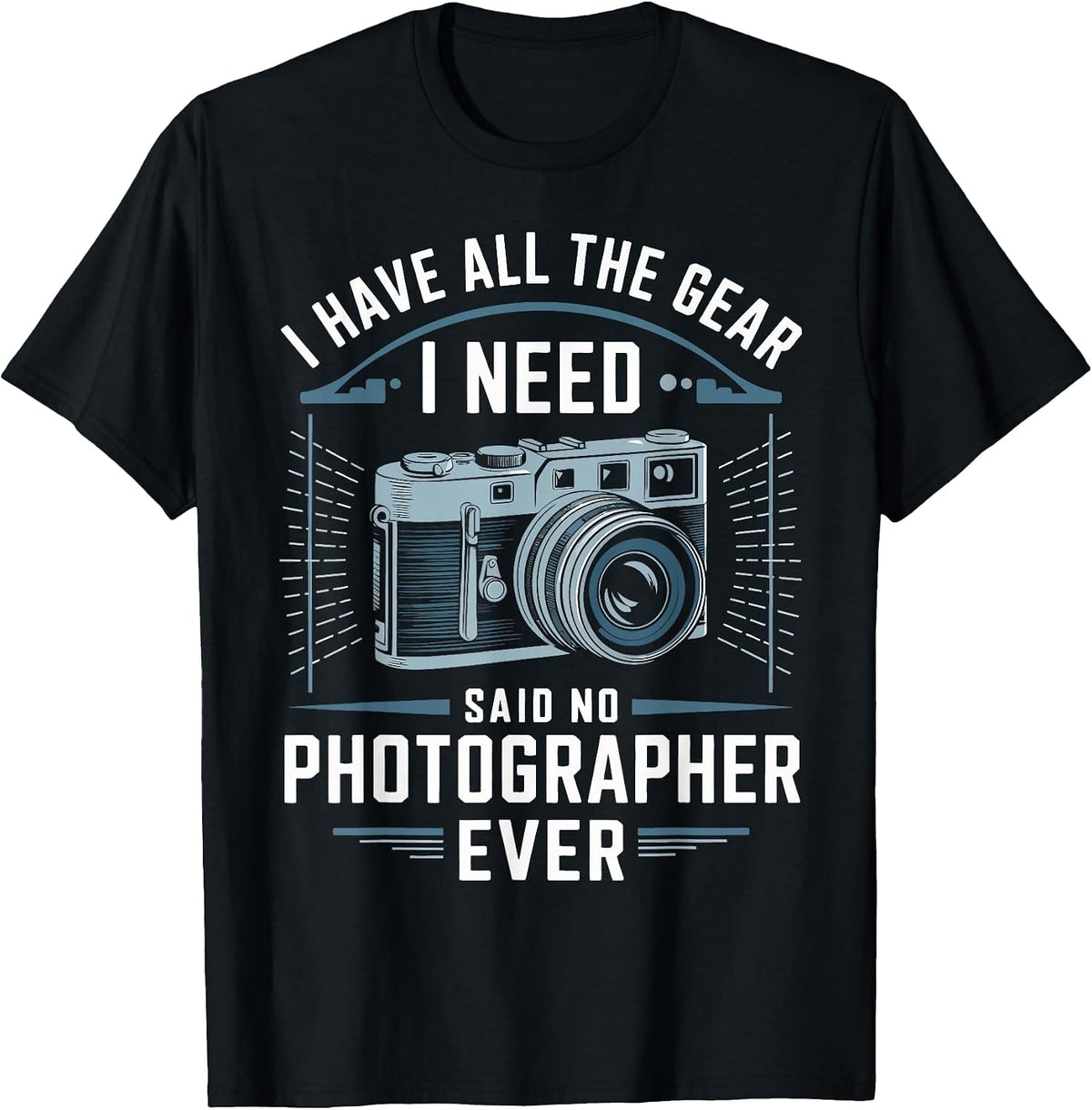 Photographer Camera Gear Lover Vintage Photography Men Women T-Shirt - Black