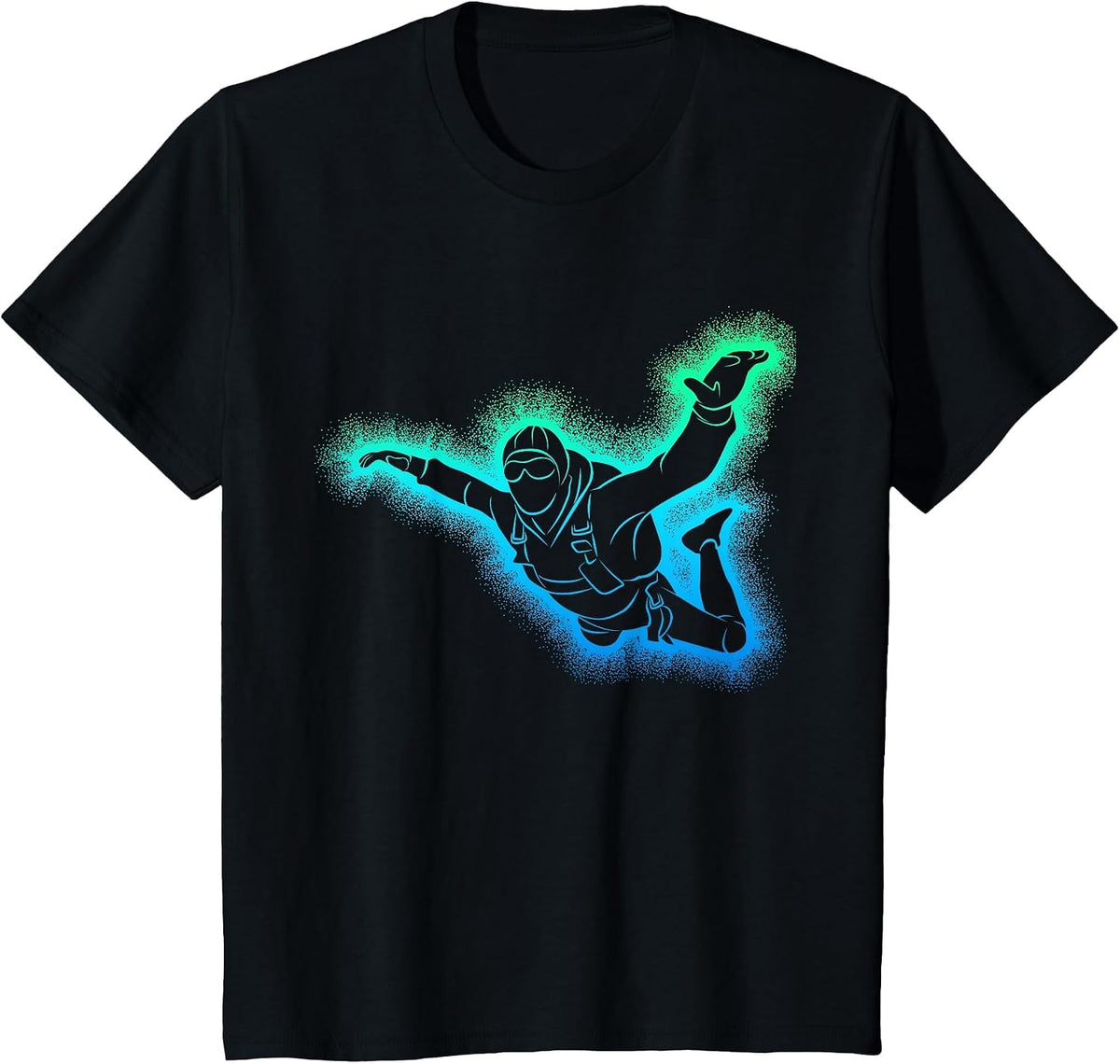 Skydiver Skydiving Parachutist Parachuting T-Shirt - Black