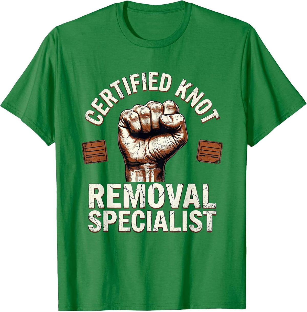 Men's Certified Knot Removal Specialist Funny Massage Therapist T-Shirt - Kelly Green