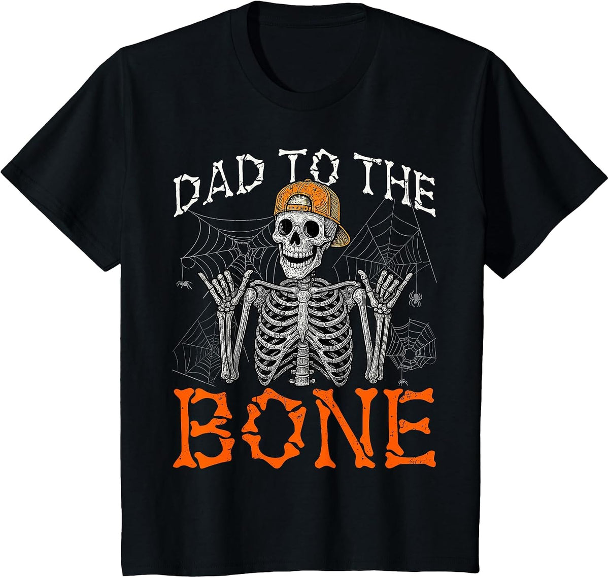 Funny Rock Dad to The Bone Skeleton Halloween Costumes Men T-Shirt - Black