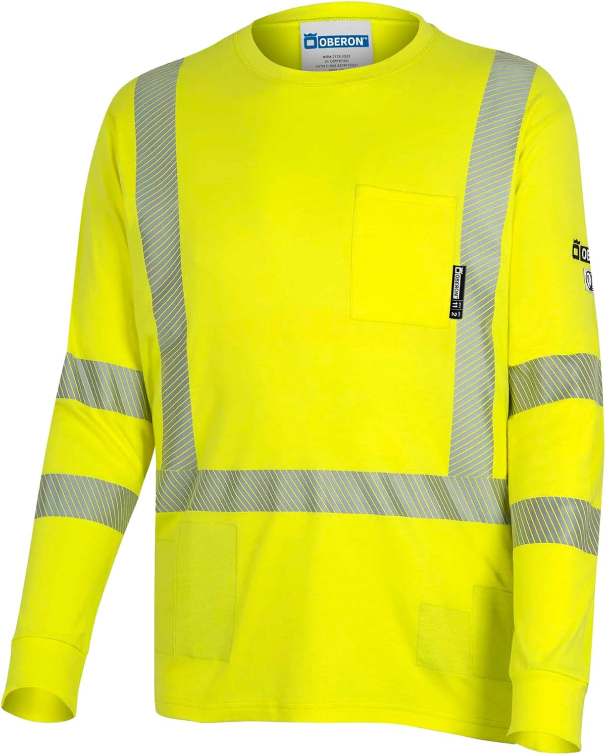 Oberon Hi Vis FR Shirt for Men - Long Sleeve - ANSI Class 3, Arc Rated - Hi-vis Yellow