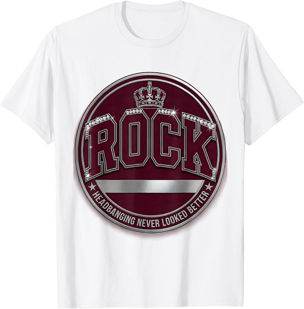 Men's Headbanging Never Looked Better Rock Women Design T-Shirt - White